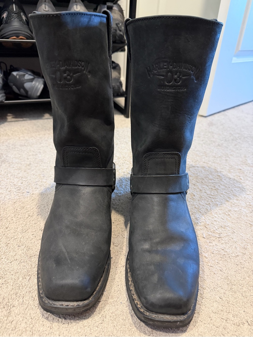 HARLEY DAVIDSON MEN'S BOWDEN MOTO BOOTS - SQUARE TOE size 11